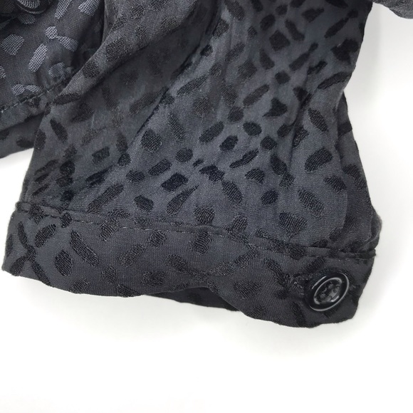 Drew Long Sleeve Textured Blouse Top in Black XS - Picture 5 of 7